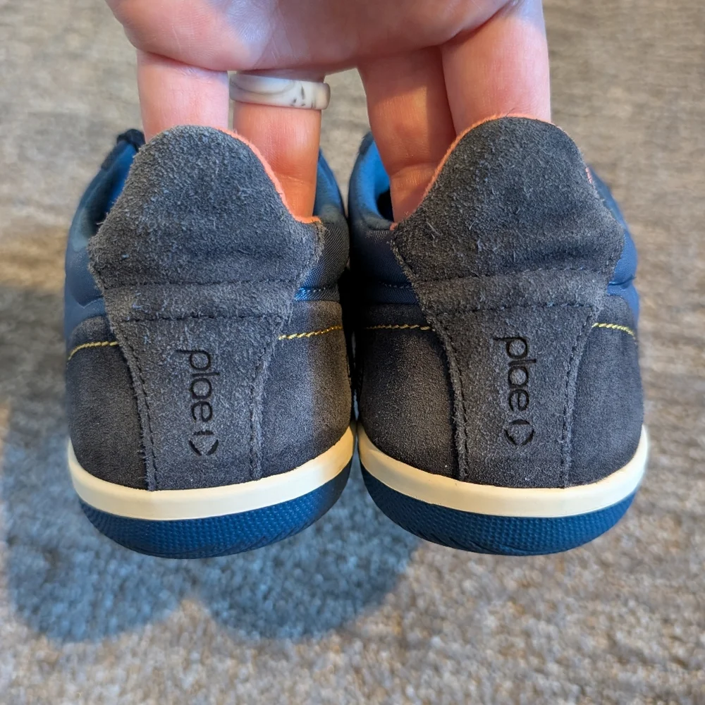 Kids Navy and Coral Casual Sneakers